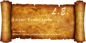 Leier Ermelinda névjegykártya